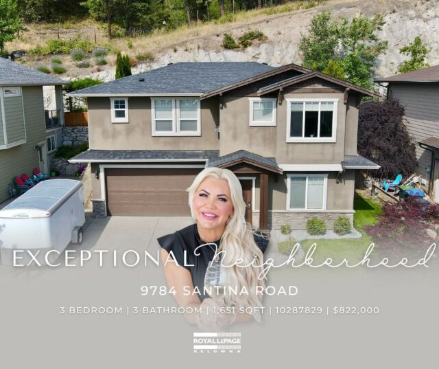Discover a fantastic family-friendly home, cradled within a tranquil neighbourhood.
• Breathtaking views of the valley & nearby mountains
• Open-concept design
• Private backyard

9784 Santina Road
• 3 Bed, 3 Bath
• 1651 sqft
• $822,000
• MLS 10287829

Call me today or visit petrina.ca!

#kelowna #kelownarealestate #okanagan #kelownahomes #realestate #realtor #realestateagent #forsale #realtorlife #househunting #dreamhome #luxury #interiordesign #luxuryrealestate #newhome #homesweethome #realestateinvesting #luxuryhomes #realestatelife #design #realestateinvestor #realty #sold #mortgage #broker #homesforsale #justlisted