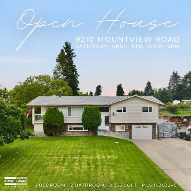 Open house at 9210 Mountview Road from 10-12 this Saturday!

Situated on a generous corner lot spanning a quarter acre, the property showcases inground irrigation, an expansive garden area, and the added convenience of storage space for recreational vehicles or boats, making it the perfect haven for an active family.

9210 Mountview Road
MLS 10283656
$849,900
3 Bedrooms, 2 Bathrooms